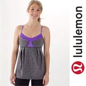 Lululemon | Gray and Purple Yogi Dance Tank Top | Size 6